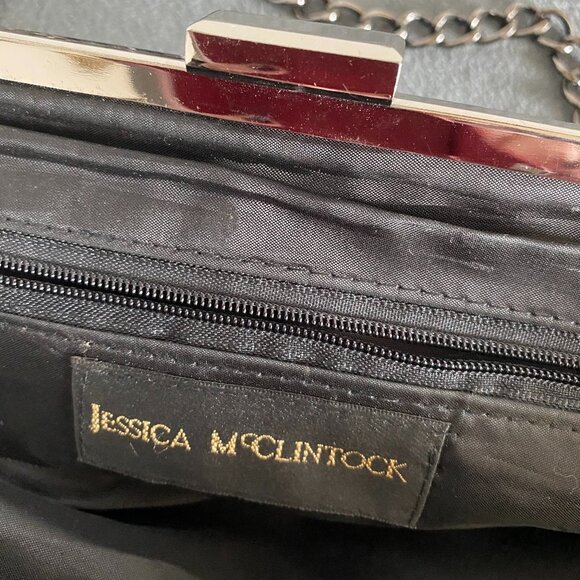 Vintage Jessica McClintock Black Clutch/Evening Purse - Picture 2 of 3
